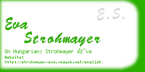 eva strohmayer business card